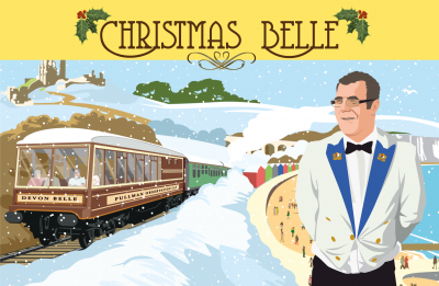 Christmas Belle in the Observation Car