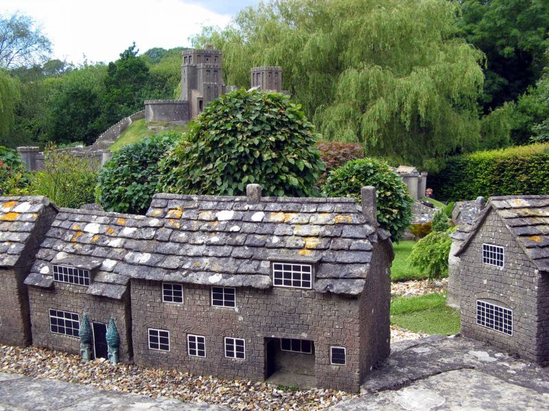 Combined Train and Corfe Castle Model Village Entry