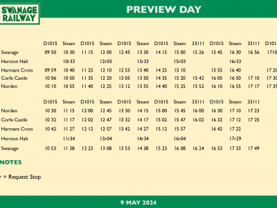 Preview Day Timetable