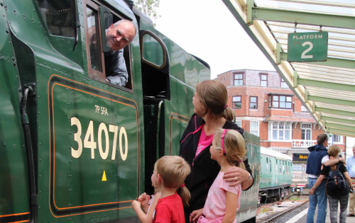Family at Swanage Railway